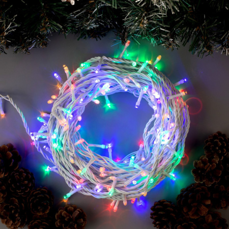 Гирлянда «Нить» 20 м, цвет МУЛЬТИ, 8 режимов, 220 В /3584143