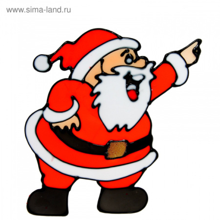 Наклейка на стекло Дед мороз волшебник 1113583