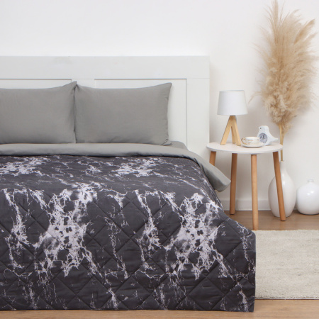 Покрывало LoveLife евро Gray marble, 200*210±5см, микрофайбер, 100% п/э /10205641