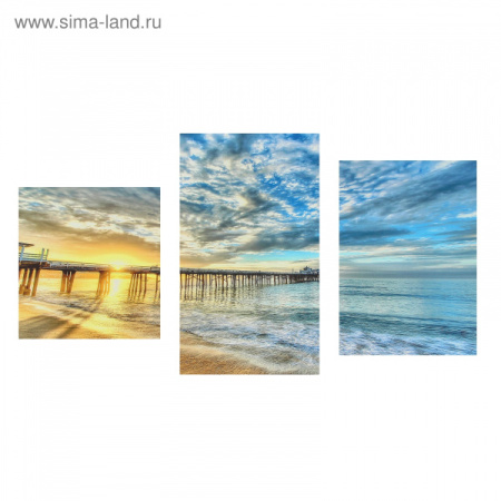 Картина модульная на подрамнике "Дорога в море" 90х60см /1236491