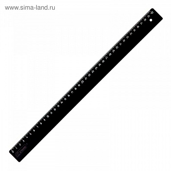 Линейка 40см черная Стамм 580834