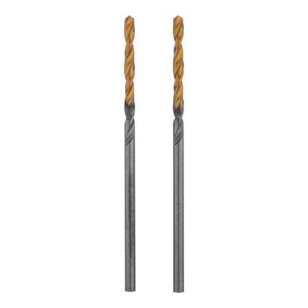 Сверло спиральное по металлу 2 x 49 мм, Р6М5, Golden Tip , 2шт. Denzel/718223