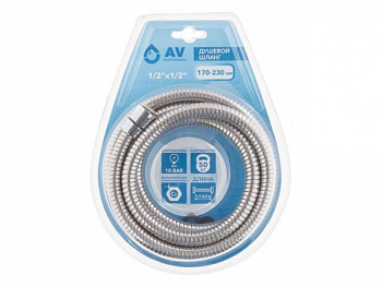 Душевой шланг1/2"х1/2" 170-230см AVSSS-050 AV Engineering
