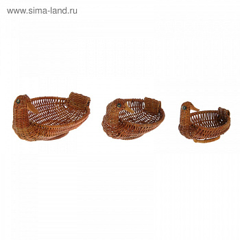 Набор Уточки коричневые, 3шт 61502-L3 бамбук 642962