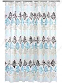 Штора д/ванной Дамаск 180 (В) *200 (Ш)см, 12 колец, люверсы, PEVA, арт.60530 MasterHouse