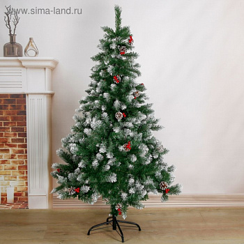 Елка иней с ягодками 150см  540646