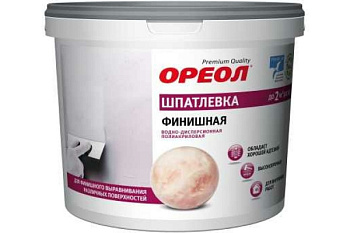 Шпатлевка финишная "ОРЕОЛ" водно-дисперсионная полиакриловая для внутренних работ 1.5 кг