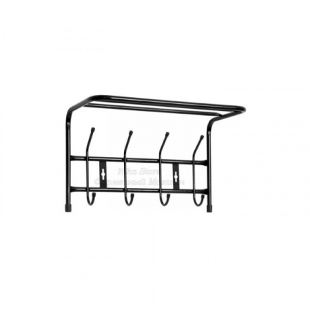 Вешалка настенная металлическая с полкой ВП4, NIKA (405х265х245 мм. Цвета в ассортименте.)