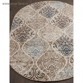 Ковёр овальный Valencia deluxe d310, размер 150x300 см, цвет cream-brown/5475285