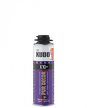 Клей-пена монтажный и стыковочный проф. PUR DECOR X10+, 650 мл