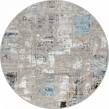 Ковёр круглый ROMA, размер 150x150 см, дизайн blue fls/beige fls /10573647