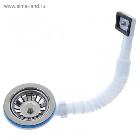 Выпуск для мойки 3 1/2" на (Ø 40) прямоугольный перелив/Е155Р