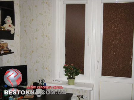 Рулонная штора Дельфы темно-коричневый 60х175