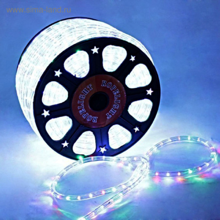 LED шнур светодиодный 13 мм, круглый, , фиксинг, 2W-LED/м-36-220V.  МУЛЬТИ