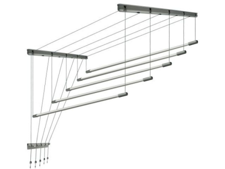 Сушилка для белья потолочная алюминиевая 1,8 м, 5 стержней, SILVER STYLE/36-004845