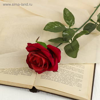 Цветы искусственные Роза 56см d-8,5см красная 482688