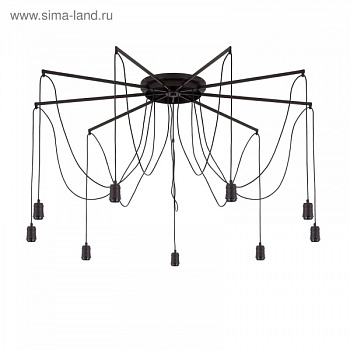 Люстра "Эдисон" 9x75Вт Е27 коричневый 76x36x10,5см/3717360