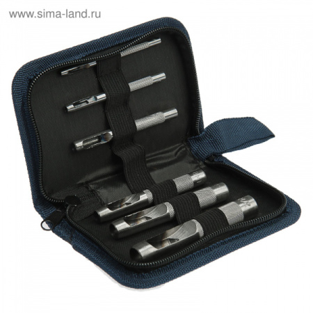 Набор пробойников для кожи (3;4;6;8;10;12,5мм) 6шт чехол/18306