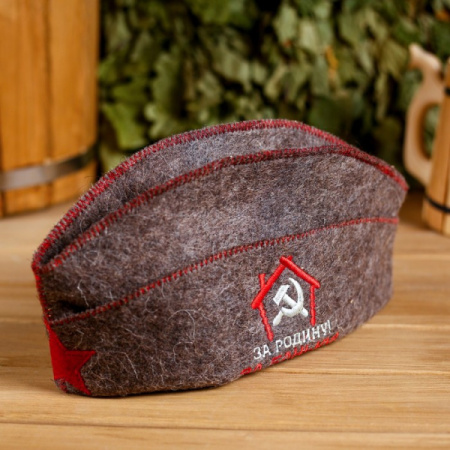 Шапка банная пилотка "За Родину. За баньку"      1568032
