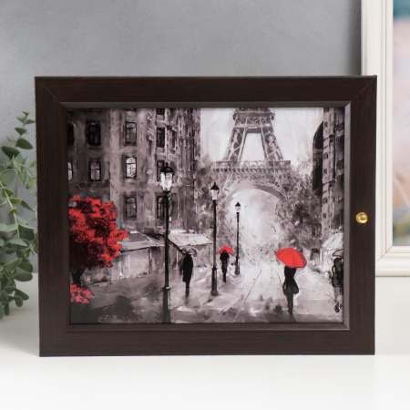 Ключница "Париж" венге 24х29 см /7786656