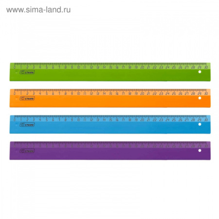 Линейка 30см INTENSIVE Ассорти  СТАММ ЛН144