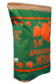 Уголь в мешке береза 3кг МАРТИН