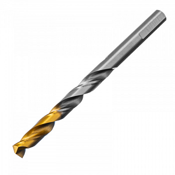 Сверло спиральное по металлу 8 x 117 мм, Р6М5, Golden Tip Denzel/718239