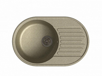 Мойка композитная GRANFEST QUARZ GF- 18  чаша+крыло 740*480 (песок) 444905