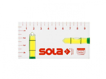 Уровень 95мм 2 глазка акриловый R102 (SOLA) (01616142)