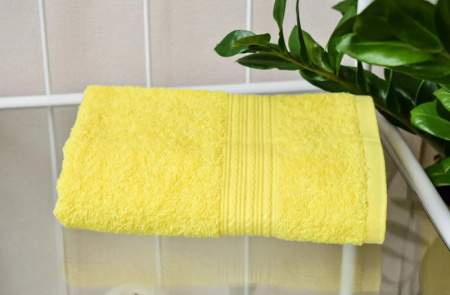 Полотенце махровое 70х140 цвет желтый /НФ-010250