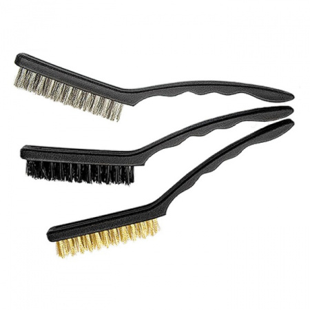 Набор щеток, 3 шт., металлические с пластмассовой ручкой,большие// MATRIX  74863
