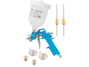 Краскораспылитель DGM Air Gun 100 (HP, сопла ф 1.5, 1.8, 2.5 мм, верх. бак 600 мл)