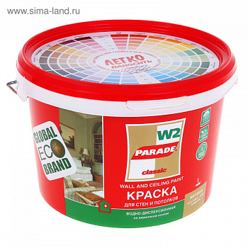 Краска акриловая PARADE W2 белая матовая 2,5л.