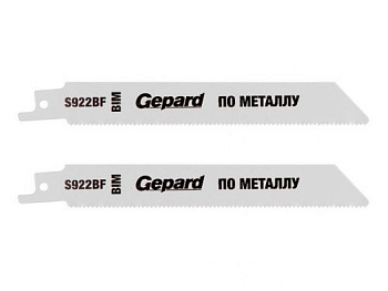 Пилка сабельная по металлу S922BF (2 шт.) GEPARD (пропил прямой, тонкий, для листового металла) 