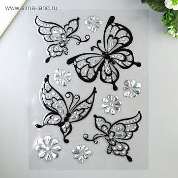 Объёмные наклейки Room Decor "Кружевные бабочки" 41х29 см 4895209