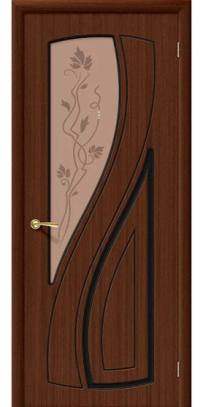 Дверь Лагуна шпон стекло венге 800х2000