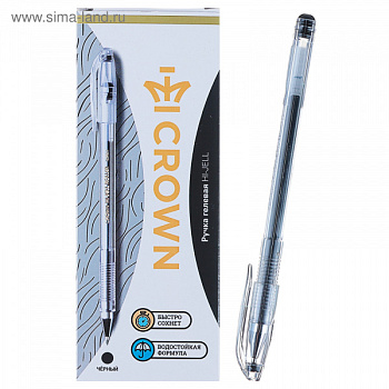Ручка гелевая Crown HJR-500 черная 1088406