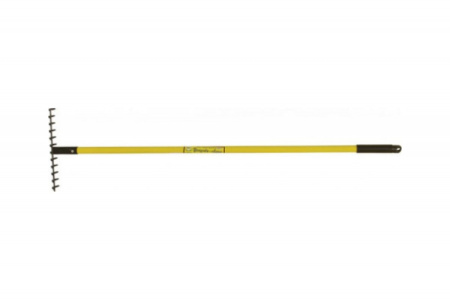 Грабли ГВ-12 с желтым металлическим черенком. 12 зубьев /76978 