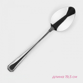Ложки столовые из нержавеющей стали, длина 19,5 см, толщина 1,4 мм, 6 шт /9317060