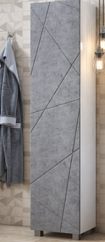 Пенал (шкаф) Geometry 450 бетон (разобранный), VIGO
