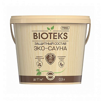 Состав Эко-Сауна BIOTEKS Лак для саун AD полуматовый 0,9л