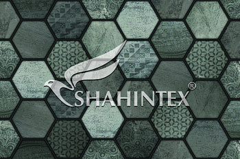 КОВРИК ВЛАГОВПИТЫВАЮЩИЙ SHAHINTEX DIGITAL PRINT (15) "МОЗАИКА" 60Х120 СЕРО-ОЛИВКОВЫЙ/821396
