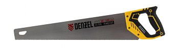 Ножовка по дереву, 500 мм, 11 TPI, зуб 3D, двухкомпонентная рукоятка Denzel /24148