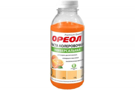 Колеровочная паста универсальная ОРЕОЛ апельсин (26) 100 мл