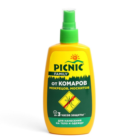 Спрей репеллентный от комаров "Picnic Family", с экстрактом ромашки, 120 мл /1474312