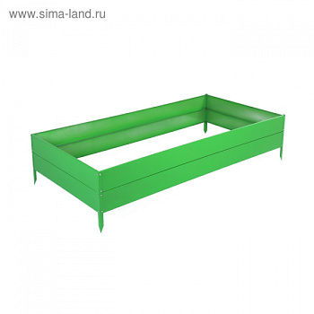 Грядка оцинкованная, 195 × 100 × 34 см, зелёная, Greengo /2470650