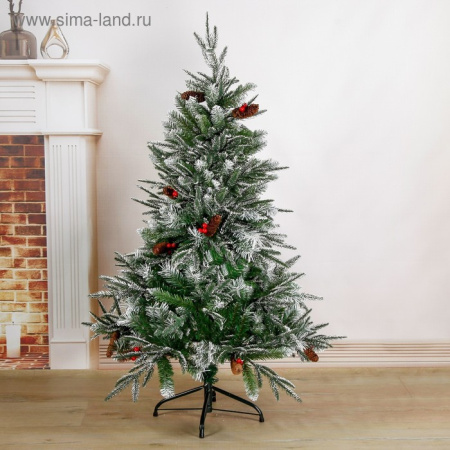 Ёлка виктория с калиной и шишками 120 см, d нижнего яруса 80 см, 322 ветки/185427