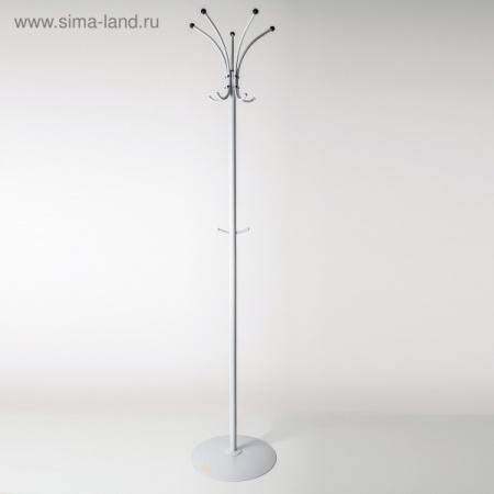 Вешалка напольная на диске «Корона», 37,5×37,5×182 см, цвет белое серебро/4822552