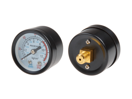 Манометр для компрессора ЕСО, резьба 1/8" (Резьба - 1/8\", металлический корпус, Давление - 0-12 бар