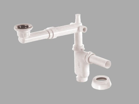 Сифон для умывальника с литым выпуском 64мм, с трубой 1 1/4", BAKIMAY (0302003050)